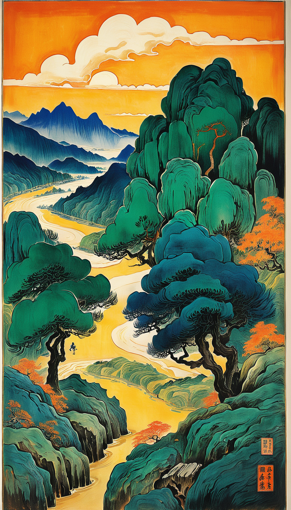 01620-2885501867-Chinese landscape painting,inspired by Wang Ximeng's landscape painting works Thousand Miles of Rivers and Mountains,_the inscri.png